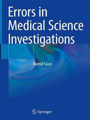 cover image of Errors in Medical Science Investigations